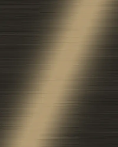 Brushed brass catching a single band of light.